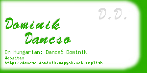 dominik dancso business card